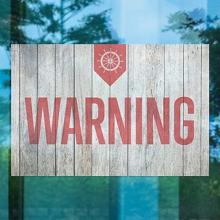 CGSignLab | אזהרה -עץ נואתי נצמד חלון | 30 x20